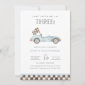 私は3つのレースカーの3番目の誕生日である私をキャッチできない 招待状 (正面)