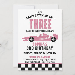 私は3つのレースカーの3番目の誕生日である私をキャッチできない 招待状