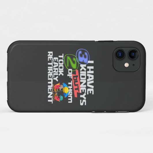 私は3つの腎臓を持っている2腎臓を引退おもしろいした Case-Mate iPhoneケース (裏面(横))