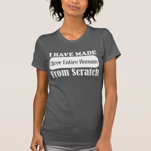 私は3人の全体の人間のワイシャツを全く最初から作りました Tシャツ (正面)