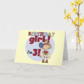 私は3人の誕生日ガールTシャツ&ギフト カード (黄色い花)