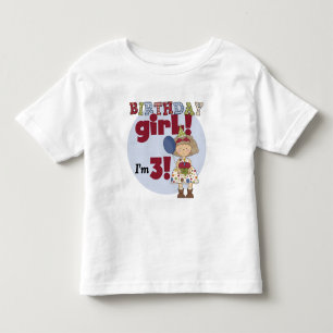 私は3人の誕生日ガールTシャツ&ギフト トドラーTシャツ