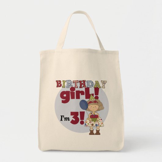 私は3人の誕生日ガールTシャツ&ギフト トートバッグ (正面)