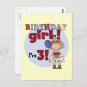 私は3人の誕生日ガールTシャツ&ギフト ポストカード (正面/裏面)