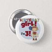 私は3人の誕生日ガールTシャツ&ギフト 缶バッジ (正面&裏面)