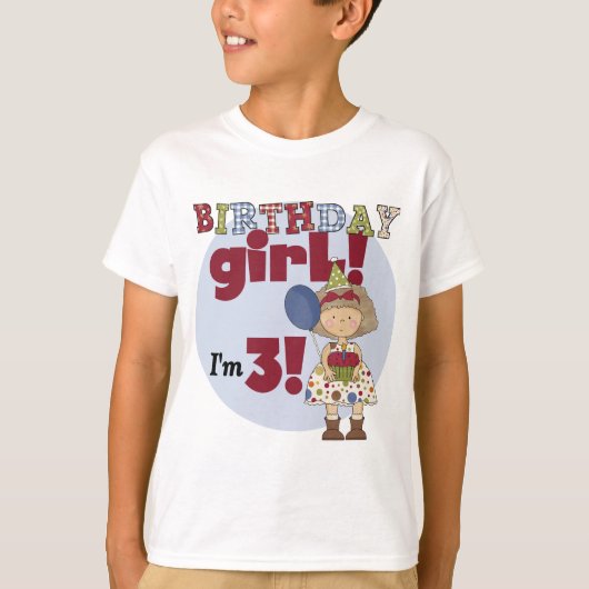 私は3人の誕生日ガールTシャツ&ギフト Tシャツ (正面)