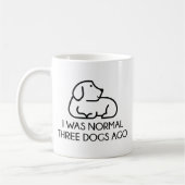 私は3年前は普通の犬だった コーヒーマグカップ (左)