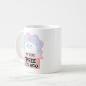 私は3年前は普通の猫だった コーヒーマグカップ (正面左)