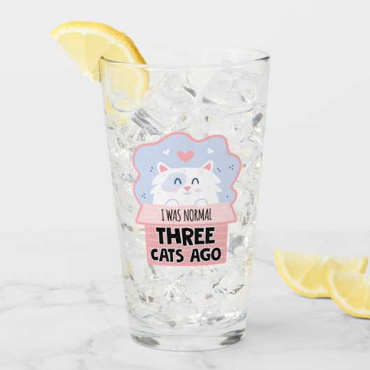 私は3年前は普通の猫だった タンブラーグラス (アイス正面)