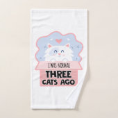 私は3年前は普通の猫だった バスタオルセット (ハンドタオル)