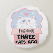 私は3年前は普通の猫だった ラウンドクッション (裏面)