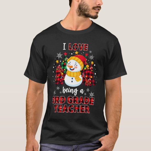 私は3年生の先生学生Chrであることが大好き Tシャツ (正面)