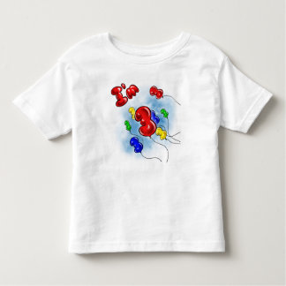 私は3才です! 気球 トドラーTシャツ