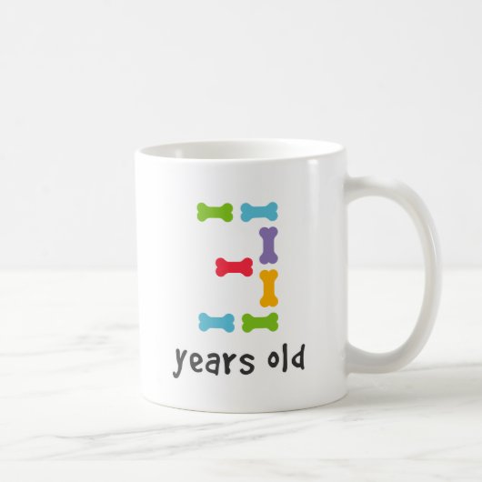 私は3歳です コーヒーマグカップ (右)