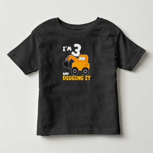 私は3歳で掘り下げる トドラーTシャツ (正面)