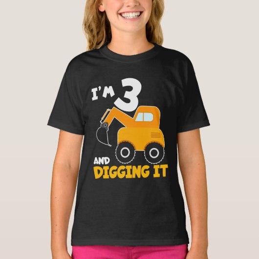 私は3歳で掘り下げる Tシャツ (正面)