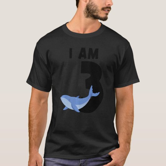 私は3歳のブルークジラ Tシャツ (正面)