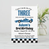 私は3歳の男の子の3歳の誕生日 招待状 (スタンド正面)