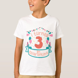 私は3歳を検疫誕生日おもしろいプレゼントアイディア Tシャツ