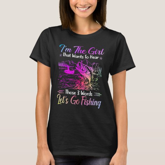 私は3語のFisのハートしたい女の子だ Tシャツ (正面)