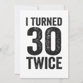 私は30倍の誕生日ギフトおもしろいを回した 招待状 (正面)