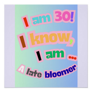 私は30歳、私は知っている、私は遅い大塊である ポスター