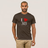 私は303デンバーを愛します Tシャツ (正面フル)