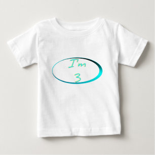私は3 Tシャツです ベビーTシャツ