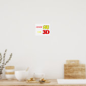 私は3Dの脂肪ではないおもしろいミーム ポスター (キッチン)