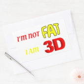 私は3Dの脂肪ではないおもしろいミーム 長方形シール (封筒)