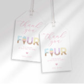 私は4つのアイスクリームの誕生日メッセージカード ギフトタグ