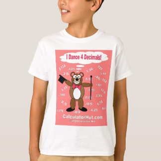 私は4つの小数のTシャツを踊ります Tシャツ