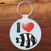 私は4つの愛ストライプのDamwassely キーホルダー (正面)