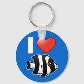 私は4つの愛ストライプのDamwassely キーホルダー (正面)