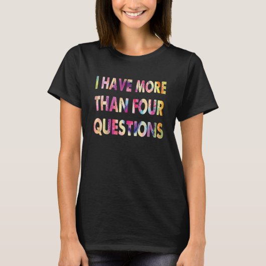 私は4つ以上の質問絞り染めスタイル Tシャツ (正面)