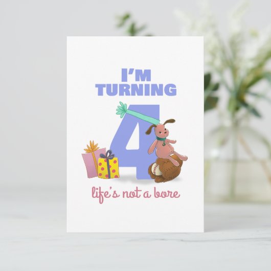 私は4人のハッピーバースデーの子供カードを回しています 出欠カード (スタンド正面)