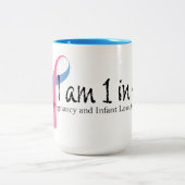 私は4妊娠および乳児の損失の認識度の1才です ツートーンマグカップ (中央)