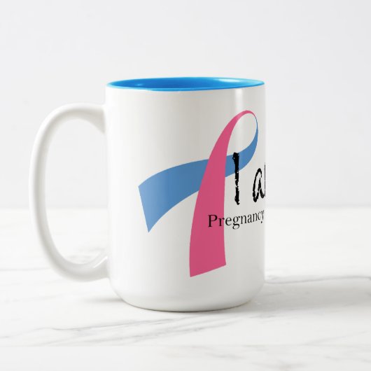 私は4妊娠および乳児の損失の認識度の1才です ツートーンマグカップ (左)