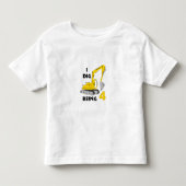 私は4才であることを掘ります トドラーTシャツ (正面)