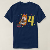 私は4歳でハムスター子供の誕生日を持つ Tシャツ (デザイン正面)