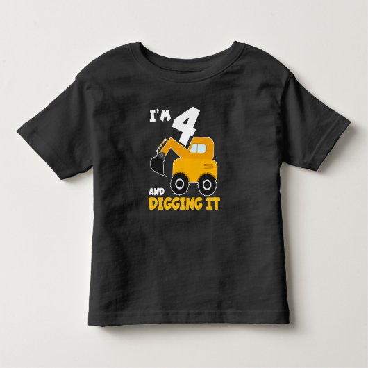 私は4歳で掘り下げる トドラーTシャツ (正面)