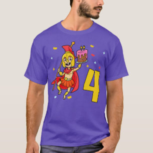 私は4歳のスパルタン子供の誕生日 Tシャツ