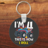 私は4私はモンスタートラック転がボタンの方法 キーホルダー (正面)