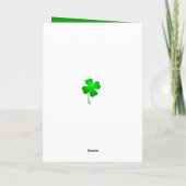 私は4葉のクローバーのグリーティングカードの下を見ていた カード (裏面)
