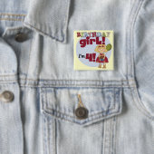 私は4誕生日ガールTシャツとギフト 缶バッジ (インサイチュ)