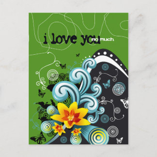 私は4非常に愛します ポストカード