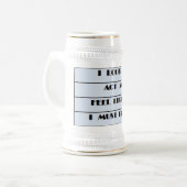 私は40のマグでなければ、第40誕生日なりません ビールジョッキ (正面左)