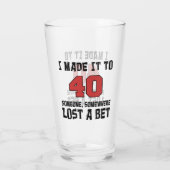 私は40人に賭けグラス失ったを作ったおもしろい タンブラーグラス