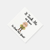 私は40年もかけて良く見えた スタンダードカクテルナプキン (角)