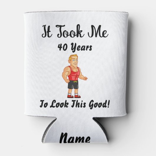 私は40年もかけて良く見えた 缶クーラー (正面)